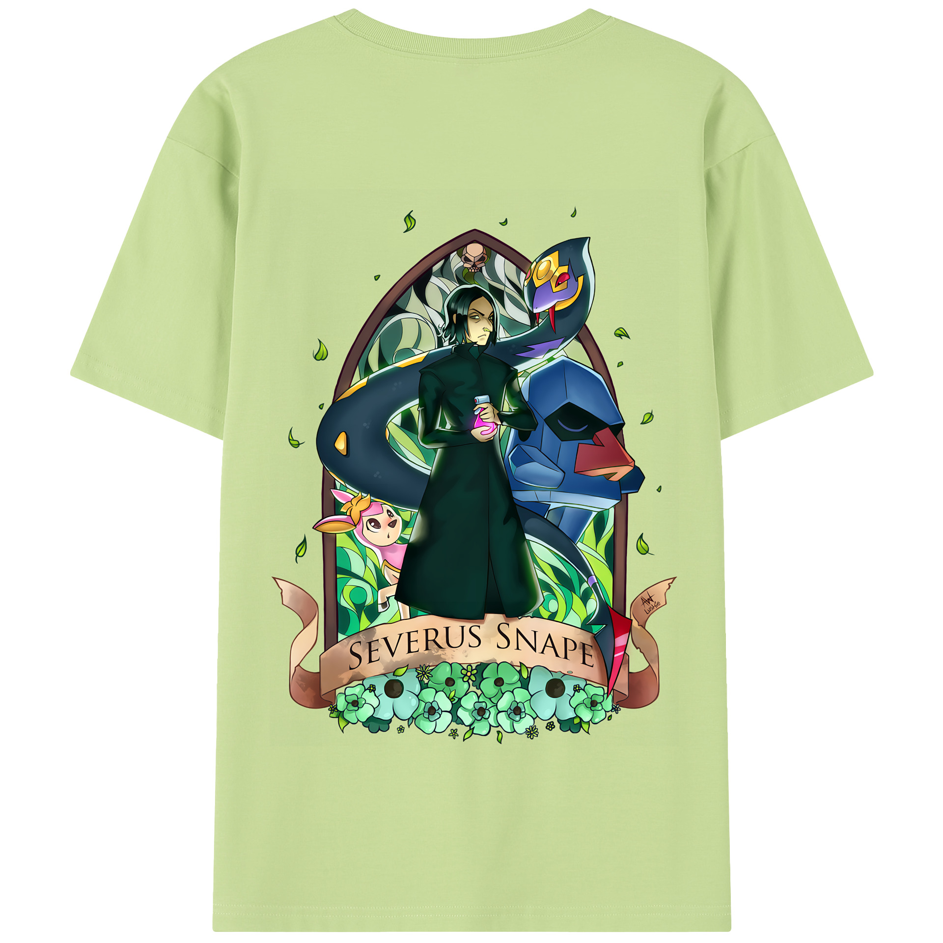 （画像用） Harry Potter ハリー・ポッターシリーズ 綿100％半袖Tシャツ（背面プリント）